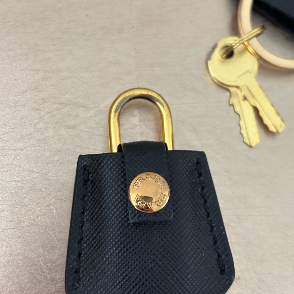 Prada Gold Lock and Keys Bag Charm Set - Picture 3 of 6